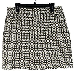 Croft & Barrow Pull-On Skort – Black White Geometric, Size 12 Preppy Golf wear
